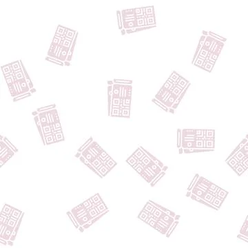 Qr code on cinema ticket color icon vector isolated illustration Illustrazione stock