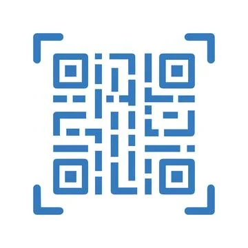 Qr, code, coding icon. Blue color design. Stock Illustration