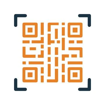 Qr, code, coding icon. Simple color vector. Stock Illustration