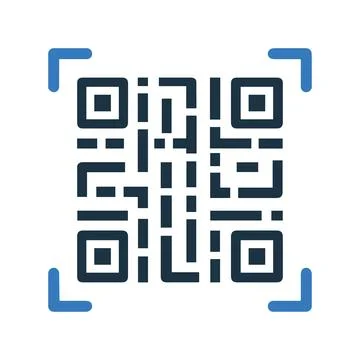 Qr, code, coding icon. Simple editable vector design isolated on a white ba.. Stock Illustration