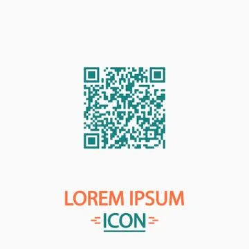 Qr code computer symbol Stock Illustration