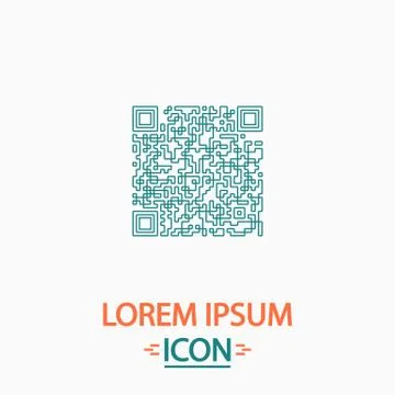 Qr code computer symbol Stock Illustration