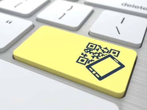 QR Code Concept. Illustrazione stock