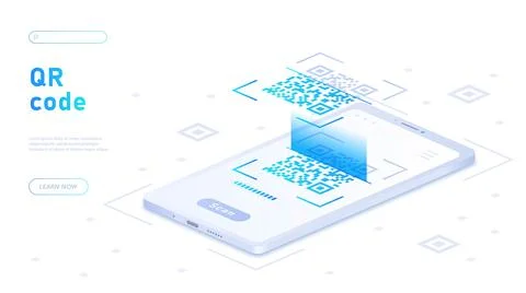 QR code concept 库存插图