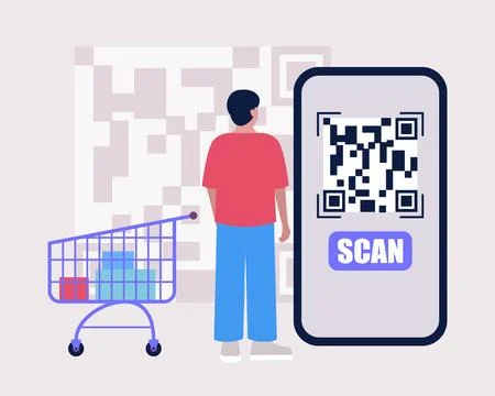QR code concept Illustrazione stock