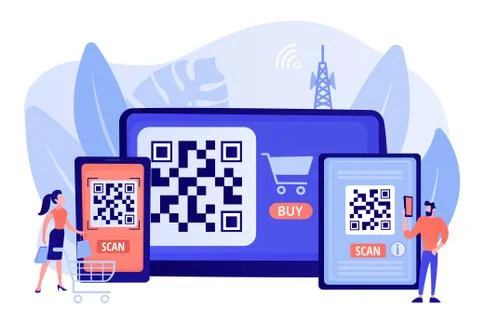 QR code concept vector illustration Stock Illustration