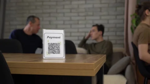 QR Code Contactless payments during of social distancing period Stock Footage 235259154