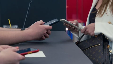 Qr Code Control, Checking On Phone Stock Footage 243848578