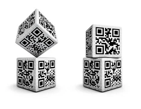 QR code dice Stock Illustration