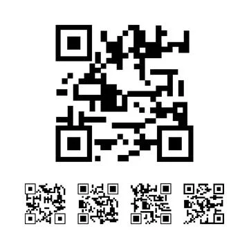 Qr code digital information scannable technology vector design イラスト素材