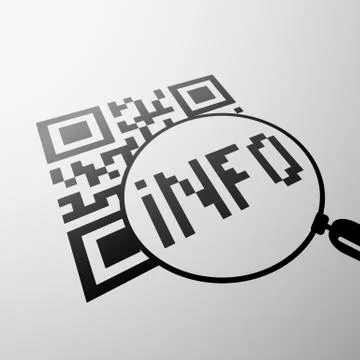 Qr code Emblem. Stock illustration. Stock Illustration
