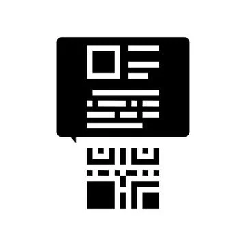 Qr code for find product glyph icon vector illustration Illustrazione stock