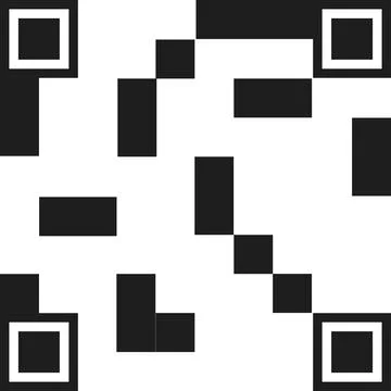 QR code in flat black style. Vector image. Stock Illustration