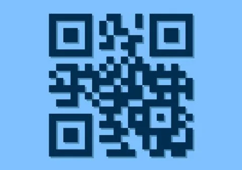 Qr code flat symbol 库存插图