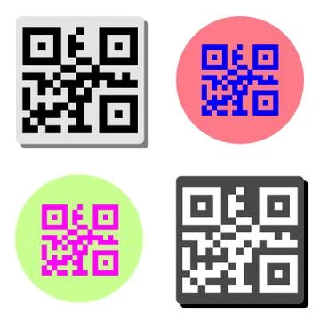 QR code. flat vector icon Stock Illustration