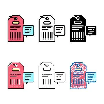 Qr code on forms label color icon vector isolated イラスト素材