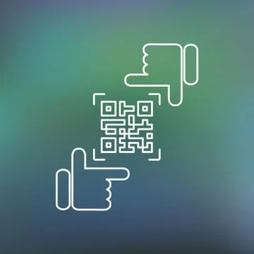 QR code framing 스톡 일러스트