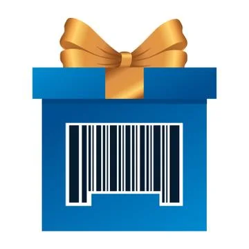 Qr code on gift vector design Stock-Illustration