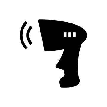 Qr code glyph flat icon Illustrazione stock