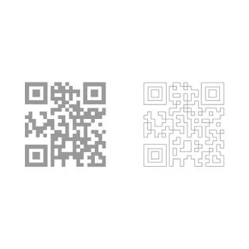 QR code the grey set icon . Stock Illustration