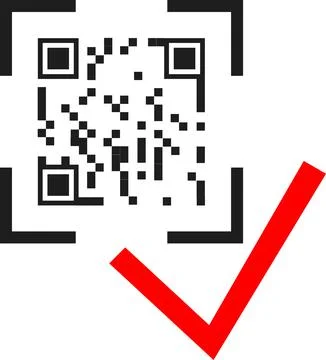 The QR code has passed the access check. Stock-Illustration