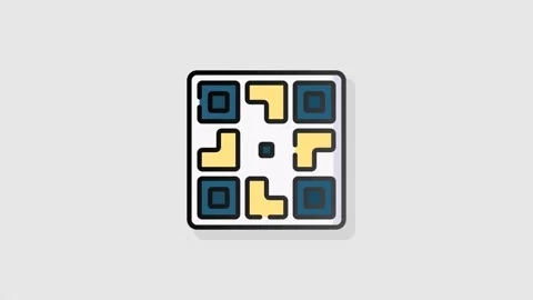 Qr Code icon animation alpha Video stock 158132723