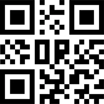 Qr code icon. Black scan code logo, barcode identification. Vector illustration Stock Illustration
