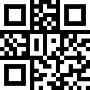 Qr code icon. Black scan code logo, barcode identification. Vector illustration Stock Illustration