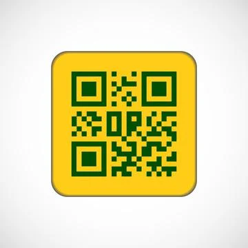 Qr code icon. Black scan code logo, barcode identification. Vector illustrati Stock Illustration