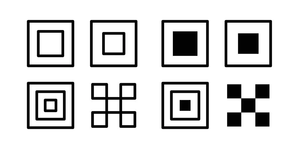 QR code icon concept. best for web design Illustrazione stock