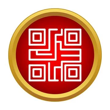Qr code icon creating digital link for fast information Stock Illustration