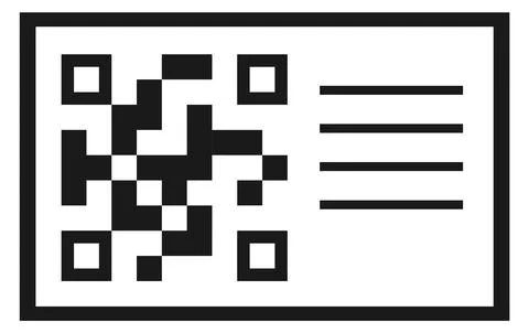 Qr code icon. Data information digital encoding Illustration