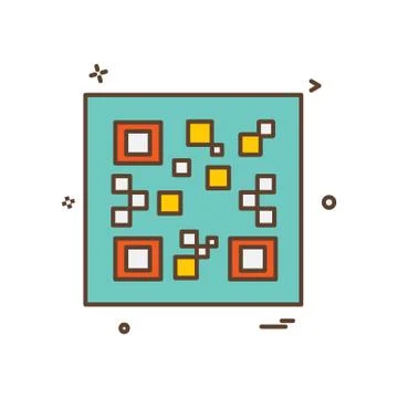 QR code icon design vector Stock Illustration