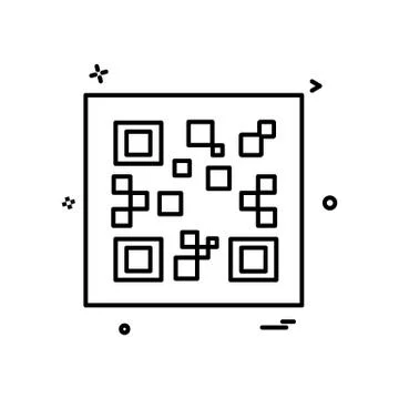 QR code icon design vector Stock-Illustration