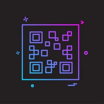 QR code icon design vector Stock Illustration