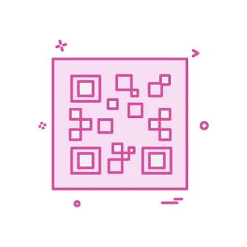 QR code icon design vector 스톡 일러스트