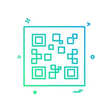 QR code icon design vector Illustrazione stock