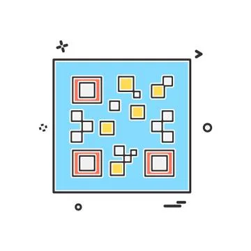 QR code icon design vector 스톡 일러스트