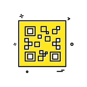 QR code icon design vector Illustrazione stock