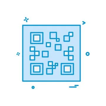 QR code icon design vector Illustrazione stock