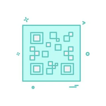 QR code icon design vector 스톡 일러스트