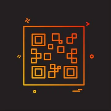 QR code icon design vector 스톡 일러스트