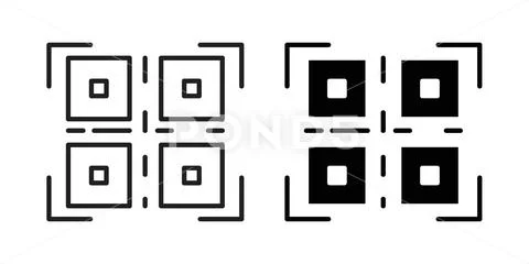 QR code icon graphic element. web icon set 스톡 일러스트