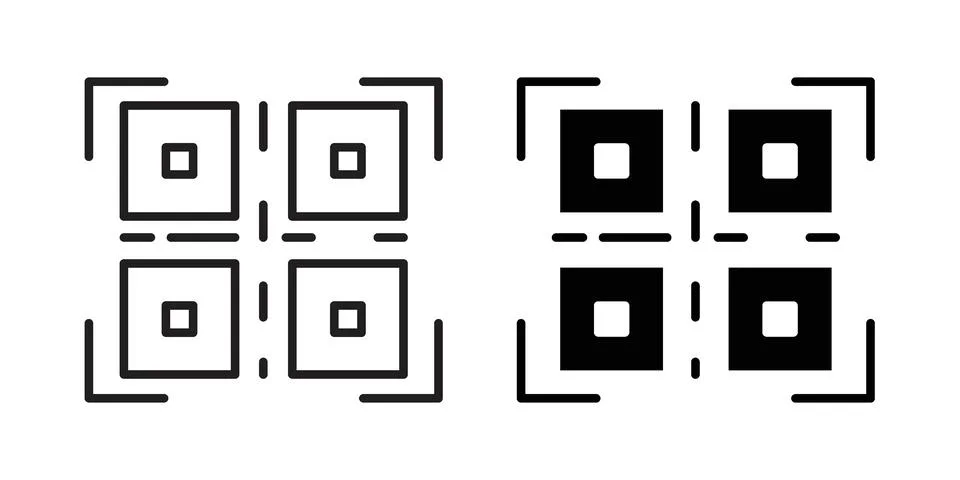 QR code icon graphic element. web icon set イラスト素材