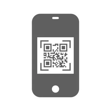 Qr code icon. Gray vector illustration. Illustrazione stock