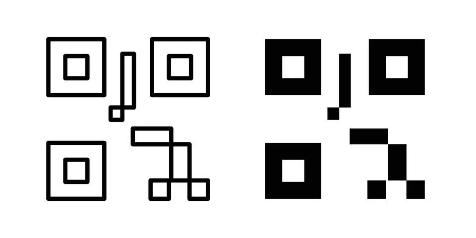 QR code icon Illustration Eps10 for web or app 库存插图