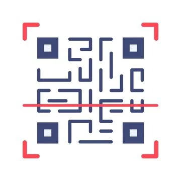 Qr Code Icon Image. Stock Illustration