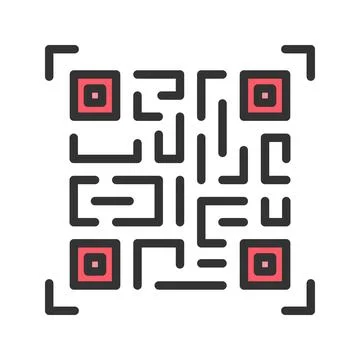 Qr Code Icon Image. Stock Illustration