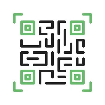Qr Code Icon Image. Illustrazione stock