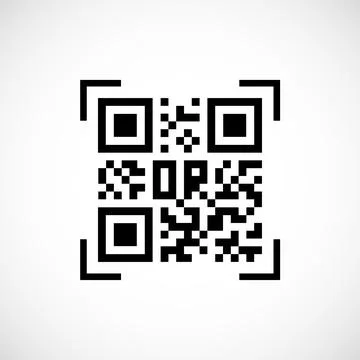 Qr code icon isolated on white background Stock Illustration